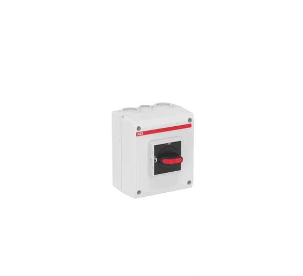 ABB 4P Pole Screw Mount Switch Disconnector - 16A Maximum Current, 7.5kW Power Rating, IP65