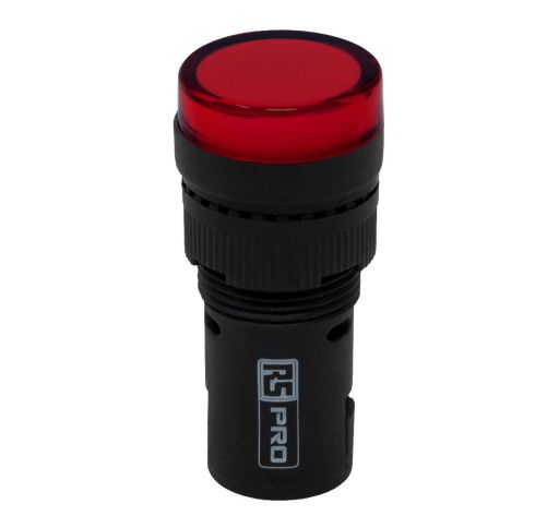 RS PRO, Panel Mount Red LED Pilot Light, 12V ac/dc