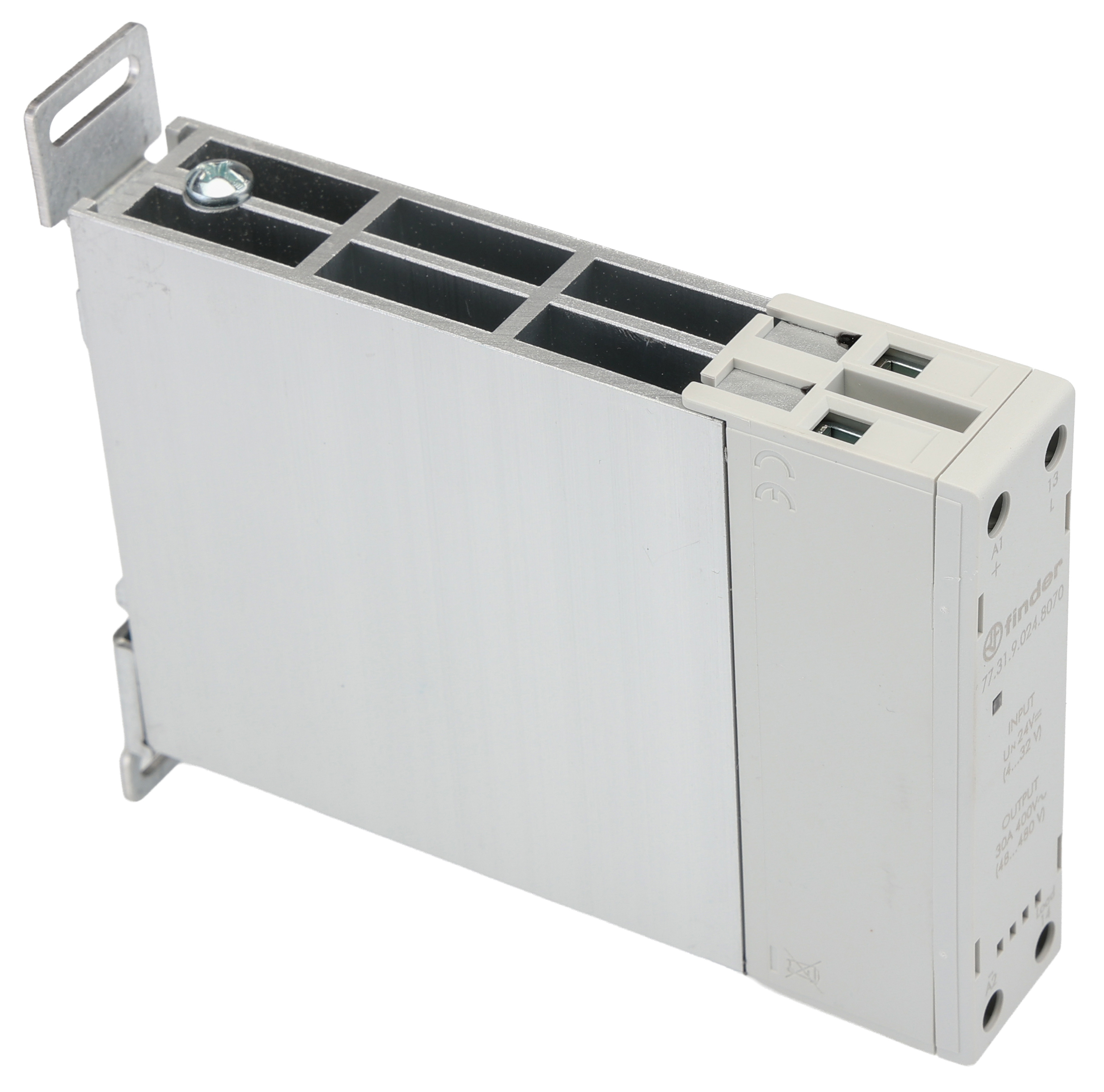 Finder 77 Series Solid State Relay, 30 A Load, DIN Rail Mount, 480 V ac Load, 24 V dc Control