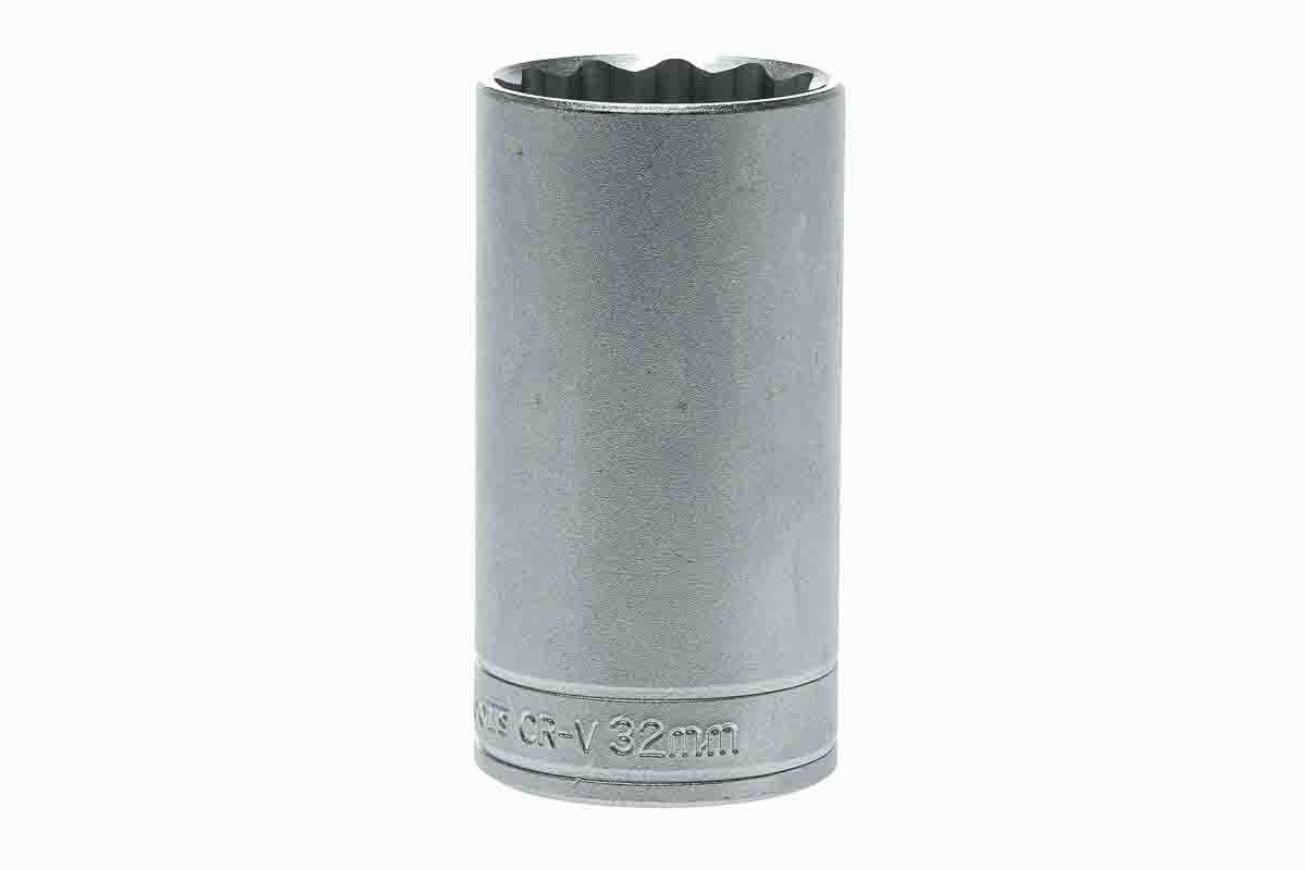 Teng Tools 1/2 in Drive 32mm Deep Socket, 12 point, 79 mm Overall Length