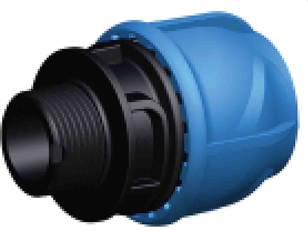 Georg Fischer Plastic Pipe Fitting, Straight Threaded Male Adaptor, 25mm, R 3/4in