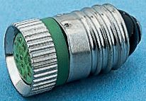 RS PRO Yellow LED Indicator Lamp, 24V ac/dc, E10 Base, 10mm Diameter, 120/110mcd