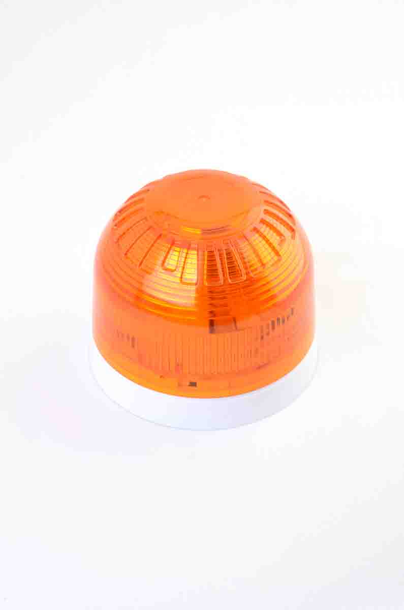 Klaxon Amber Sounder Beacon, 17 → 60 V dc, IP21, 106dB at 1 Metre