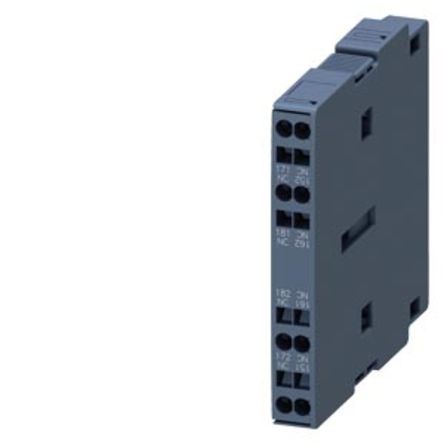 Siemens Auxiliary Switch Block, 2 Contact, 2 NC, Snap-On, SIRIUS 3RH19