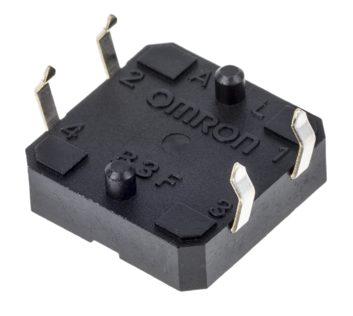 Omron Ivory Plunger Tactile Switch, SPST 50 mA @ 24 V dc 3mm Through Hole