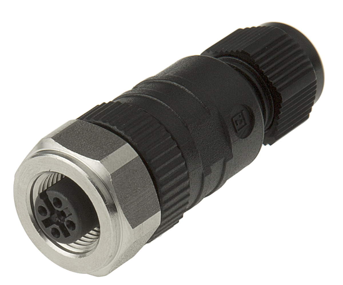 Lumberg Automation Circular Connector, 4 Contacts, Cable, M12 Connector, Socket, Female, IP67, RKCN Series