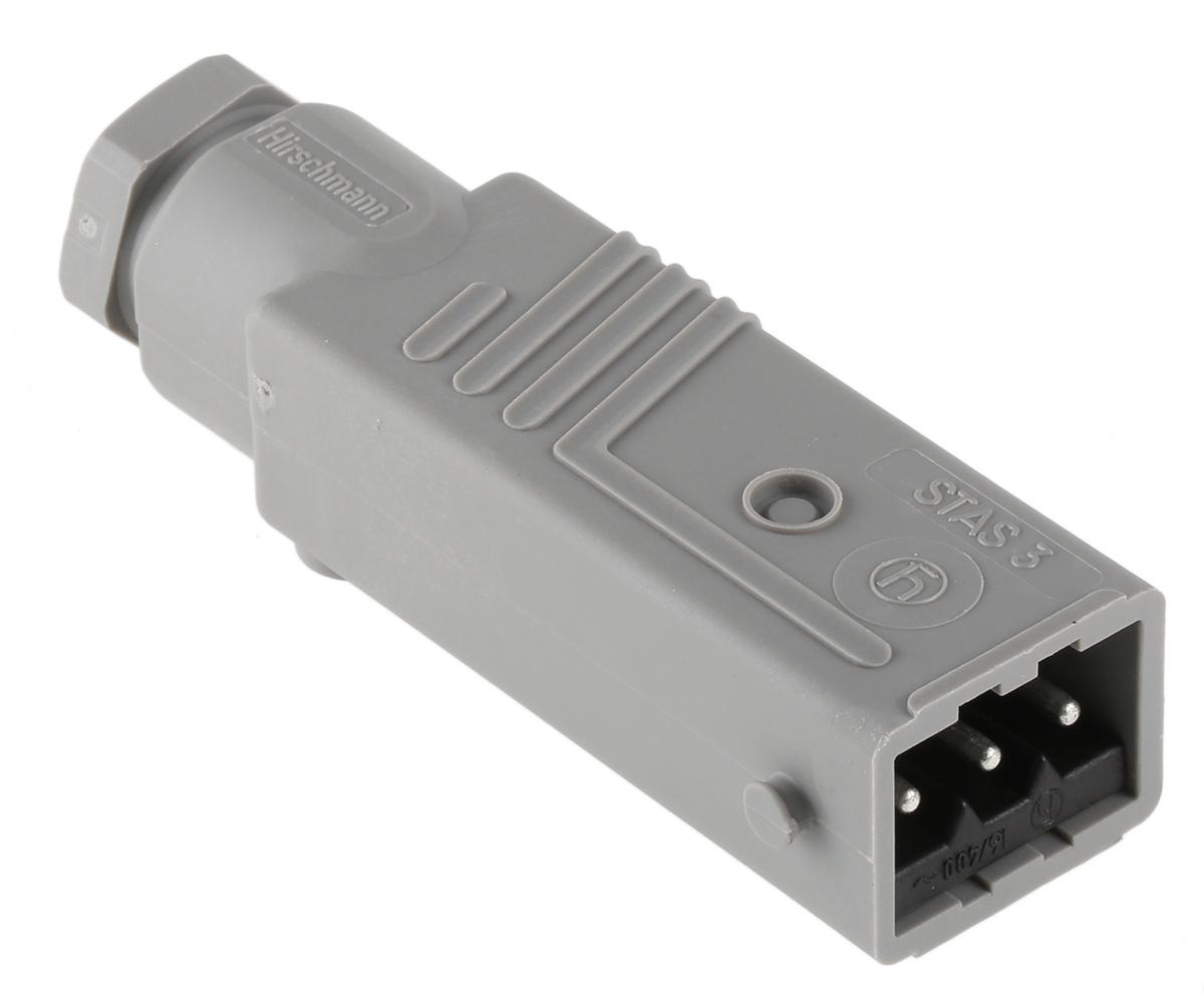 Hirschmann, ST IP54 Grey Cable Mount 3P + E Industrial Power Plug, Rated At 16A, 250 V dc, 400 V ac