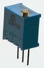 2MΩ, Through Hole Trimmer Potentiometer 0.5W Top Adjust Bourns, 3299