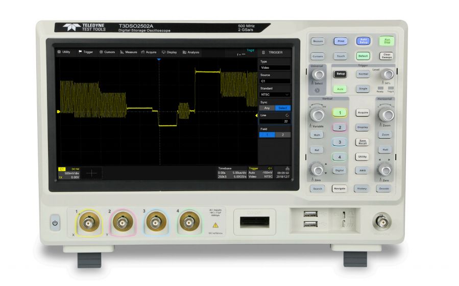 Teledyne LeCroy T3DSO2354A T3DSO2000A Series, 350MHz Bench Oscilloscope, 4 Analogue Channels