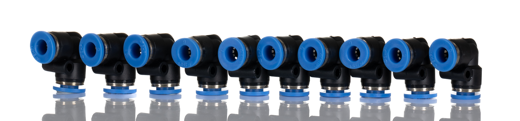 RS PRO Elbow Tube-toTube Adaptor, Push In 6 mm to Push In 6 mm, Tube-to-Tube Connection Style