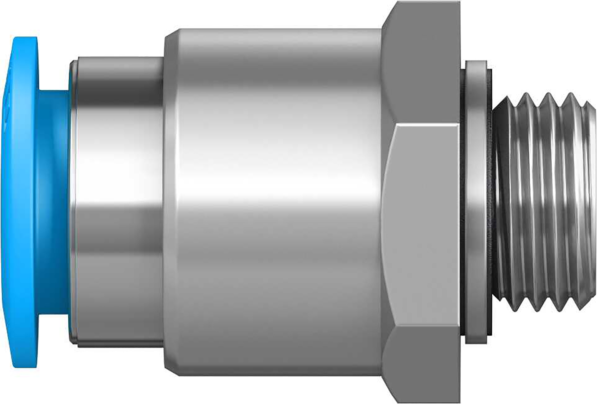 Festo QS Series Straight Threaded Adaptor, G 1/4 Male to Push In 12 mm, Threaded-to-Tube Connection Style, 186350
