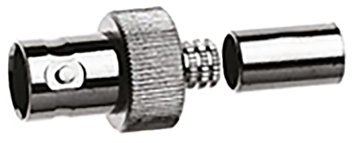 Telegartner, Jack Cable Mount BNC Connector, 50Ω, Crimp Termination, Straight Body