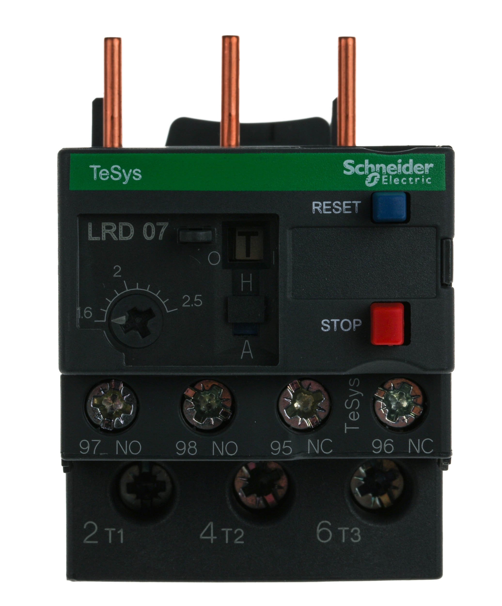 Schneider Electric LRD Overload Relay 1NO + 1NC, 1.6 → 2.5 A F.L.C, 2.5 A Contact Rating, 3P, TeSys
