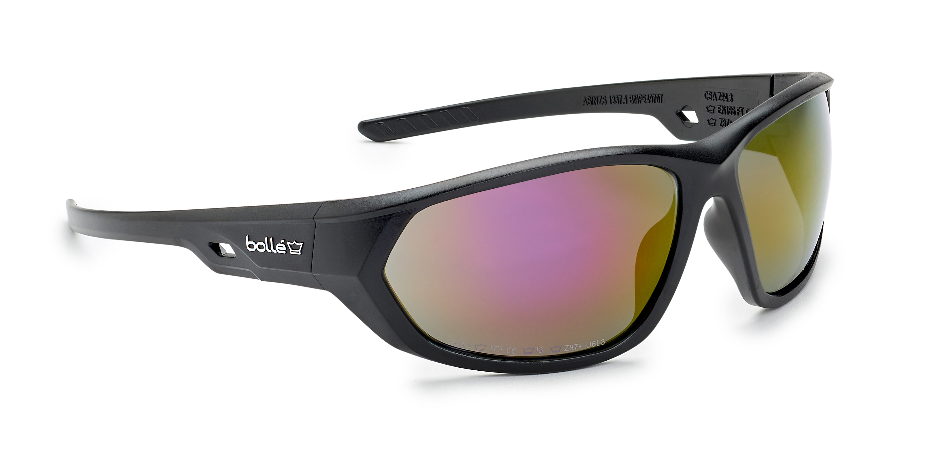 Bolle Safety KOMET Anti-Mist Safety Glasses, Red PC Lens