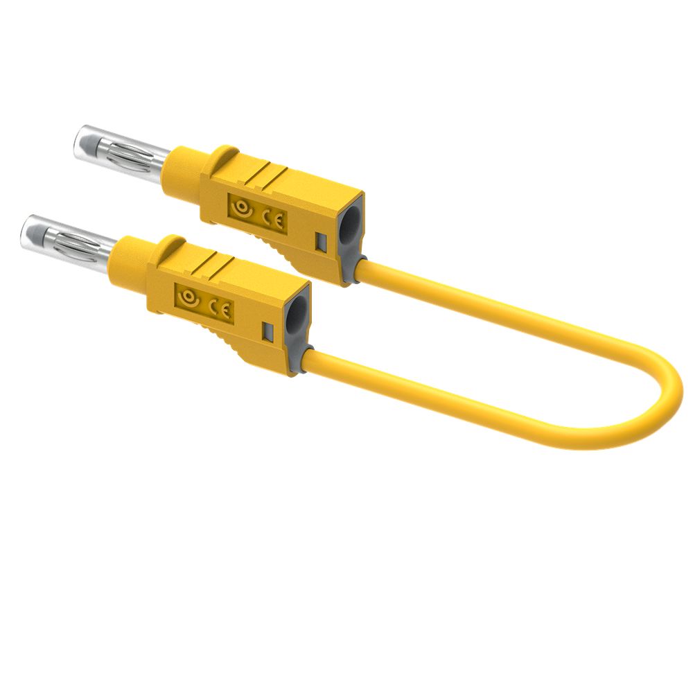 Electro PJP Plug, 12A, 600V, Yellow, 2m Lead Length