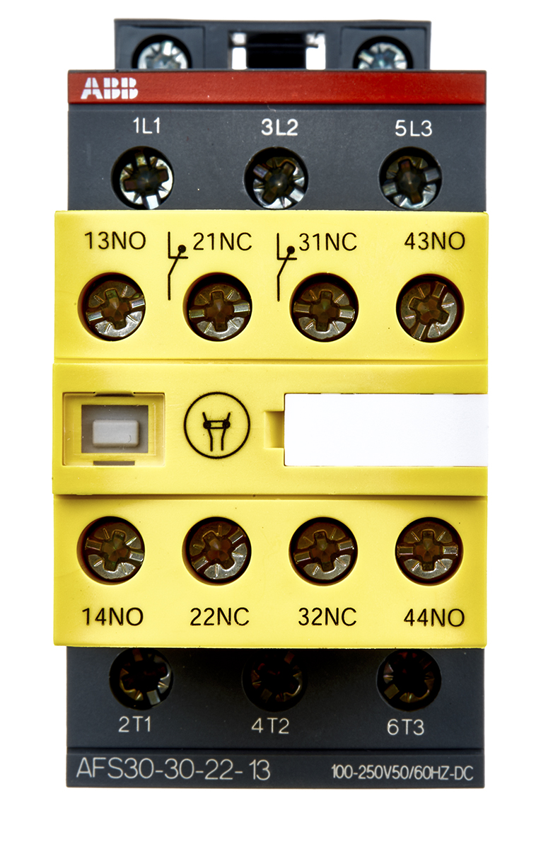 ABB Jokab AFS Contactor, 100/250 V ac/dc Coil, 3-Pole, 50 A, 1.3 kW 250 V, 3 NO, 600V