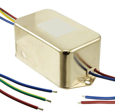 Schaffner, FN2070 6A 250 V ac/dc 400Hz, Chassis Mount EMI Filter, Wire Lead, Single Phase