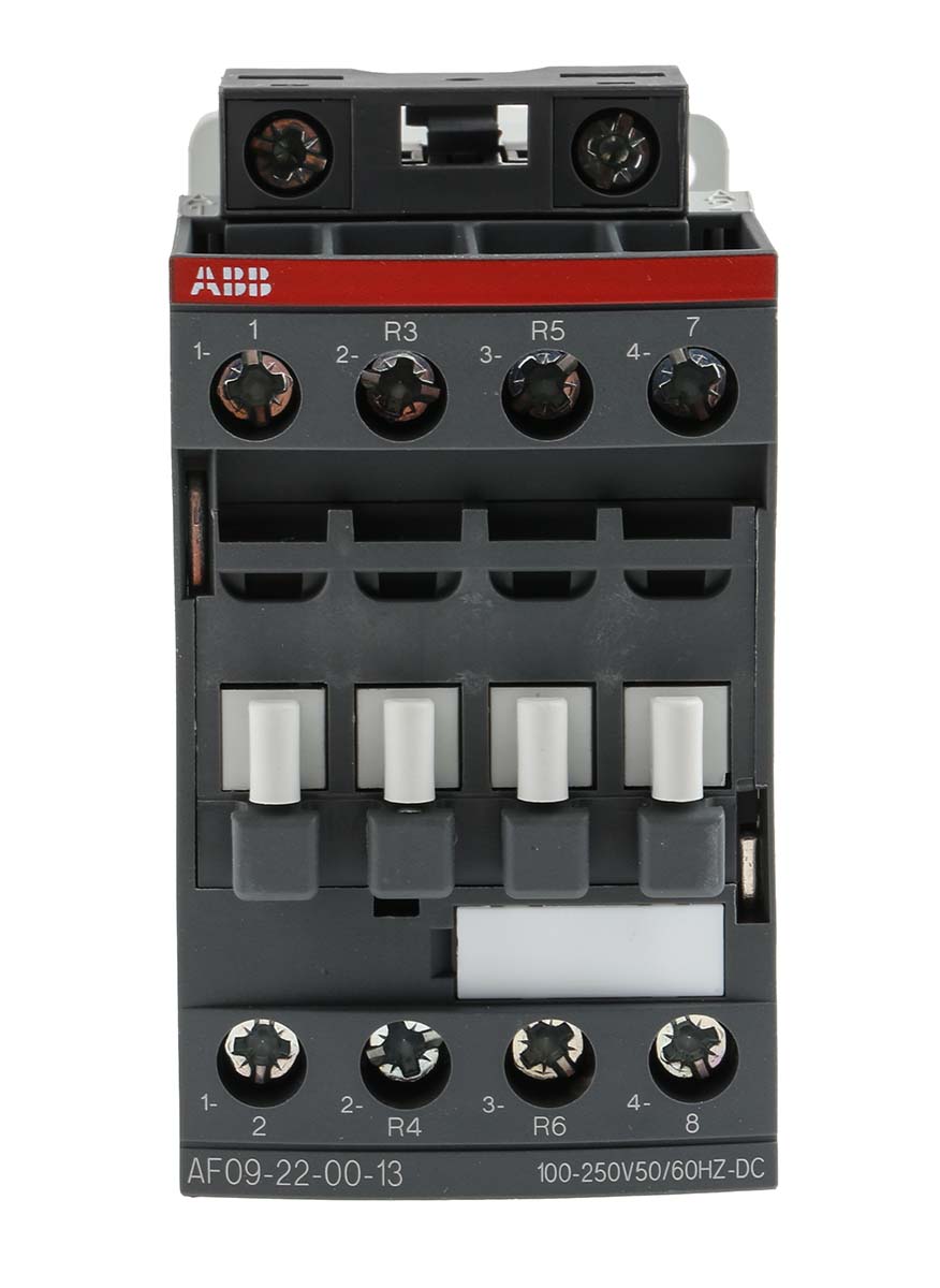 ABB AF09 Contactor, 230 V Coil, 4-Pole, 4 kW 130 V, 2 NO/2 NC, 690V