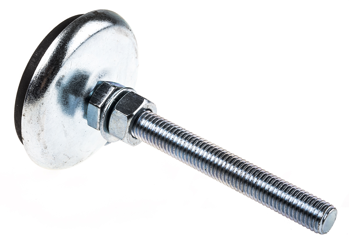 FlexLink M12 Thread Steel Adjustable Foot, 11mm Groove