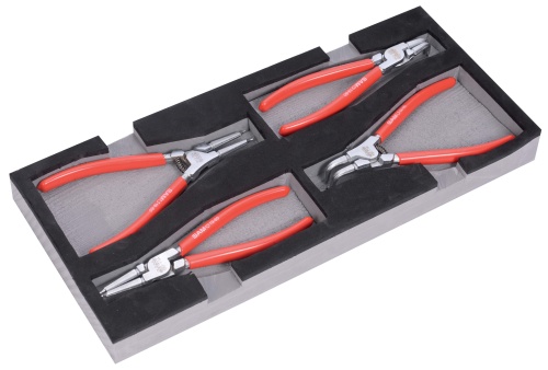 SAM 4-Piece Circlip Plier Set, Bent, Straight Tip
