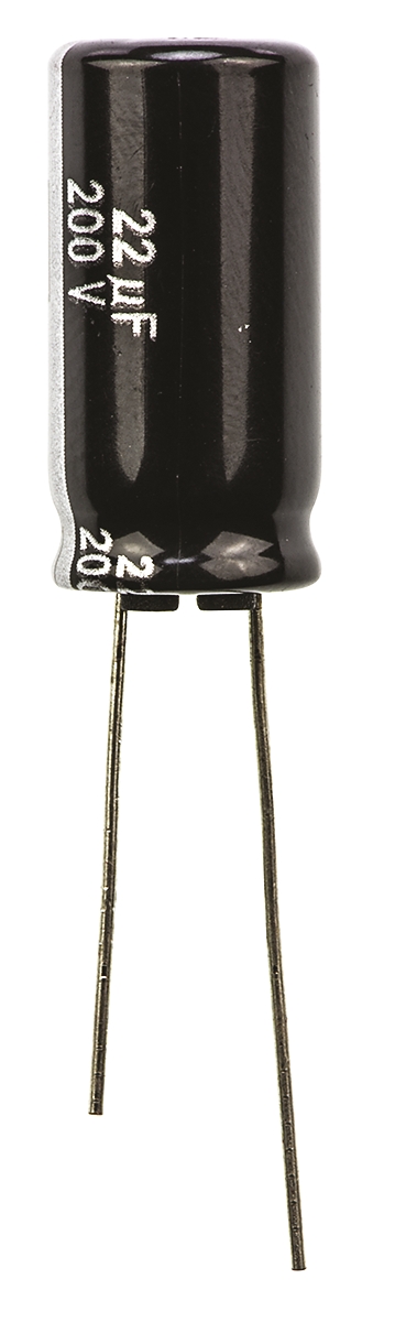 Panasonic 22μF Aluminium Electrolytic Capacitor 200V dc, Radial, Through Hole - ECA2DHG220