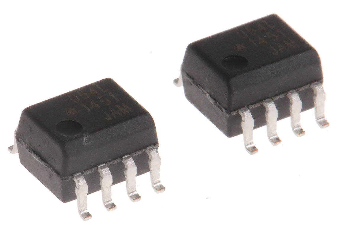 Broadcom, ACPL-054L-000E DC Input Transistor Output Dual Optocoupler, Surface Mount, 8-Pin SOIC