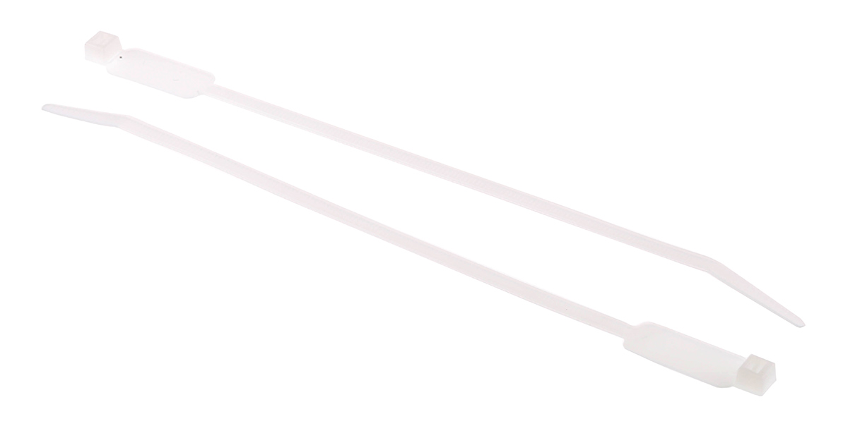 HellermannTyton Cable Tie, 203mm x 4.6 mm, Natural Polyamide 6.6 (PA66), Pk-100
