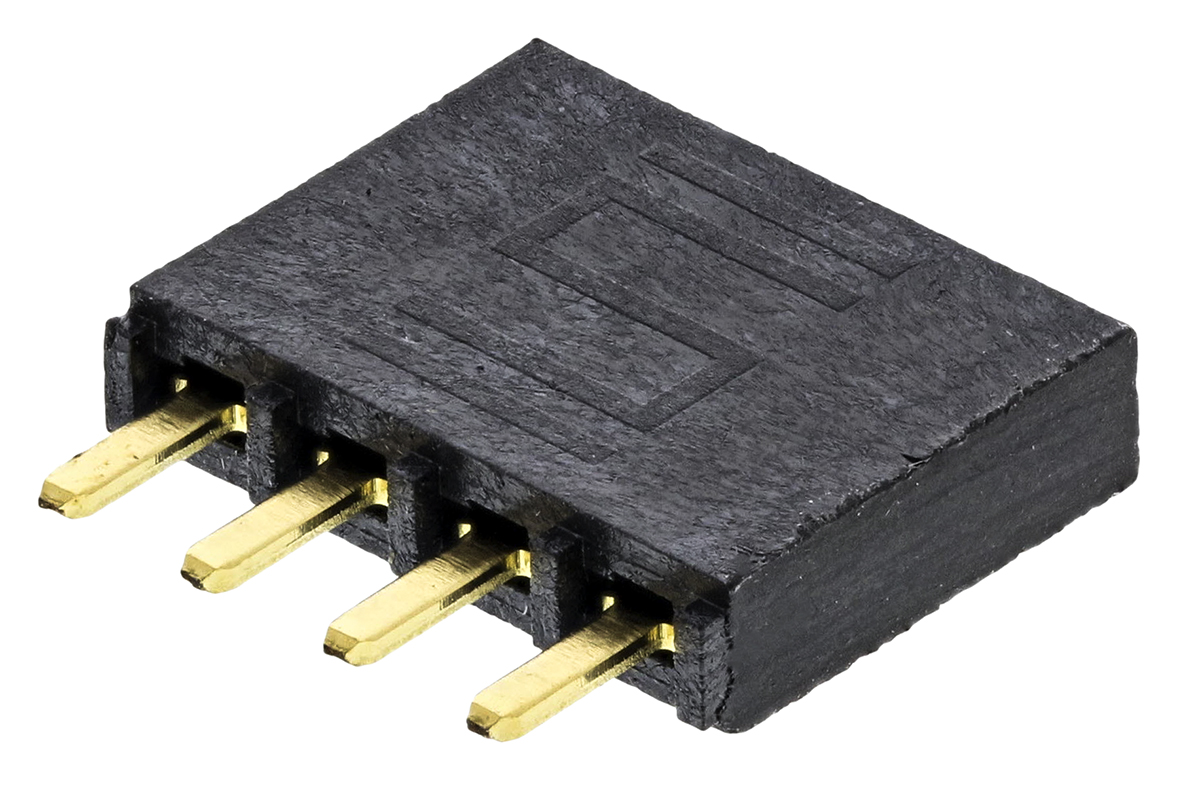 Samtec SSW Series Straight Through Hole Mount PCB Socket, 4-Contact, 1-Row, 2.54mm Pitch, Solder Termination