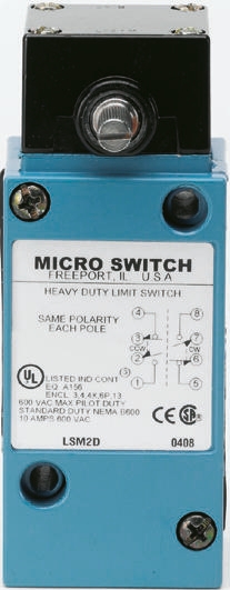 Honeywell HDLS Series Limit Switch, 2NO/2NC, DPDT, Die Cast Zinc Housing, 600V ac Max, 10A Max