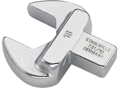 STAHLWILLE 731/10 Series Open Ended Insert Open-Ended Shell Tool, 12.0 mm, 9 x 12mm Insert, Chrome Finish