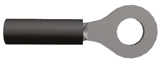 TE Connectivity, PIDG Insulated Ring Terminal, M3.5 Stud Size, 0.26mm² to 0.4mm² Wire Size, Black