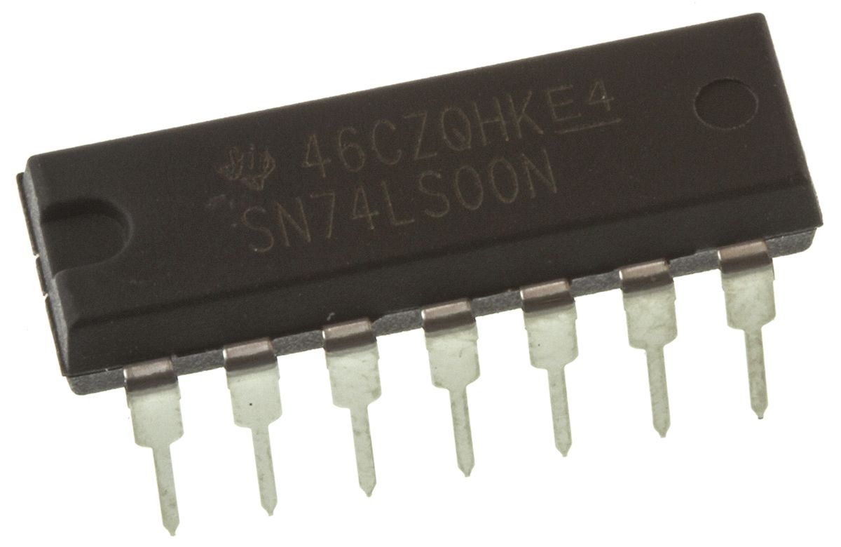 Texas Instruments SN74LS00N, Quad 2-Input NAND Logic Gate, 14-Pin PDIP