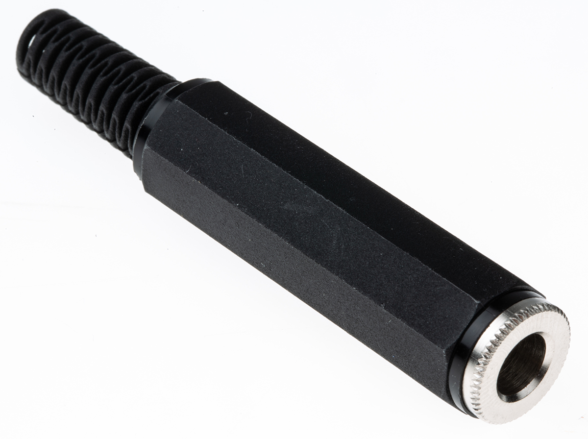 Lumberg Jack Connector 6.35 mm Cable Mount Stereo Socket, 3Pole 2A