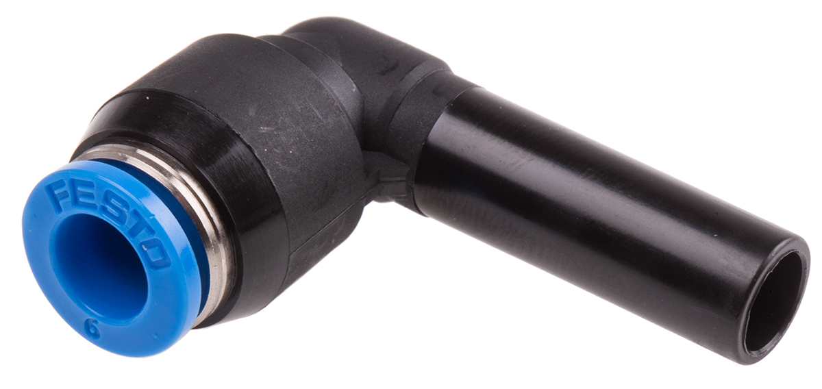 Festo QSL Series Elbow Tube-toTube Adaptor, Push In 8 mm to Push In 6 mm, Tube-to-Tube Connection Style, 153062