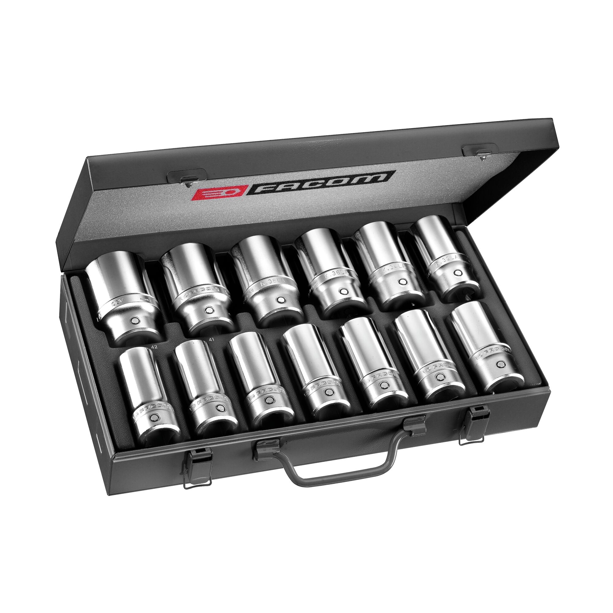 Facom 12-Piece Metric 3/4 in Deep Socket Set, 6 point