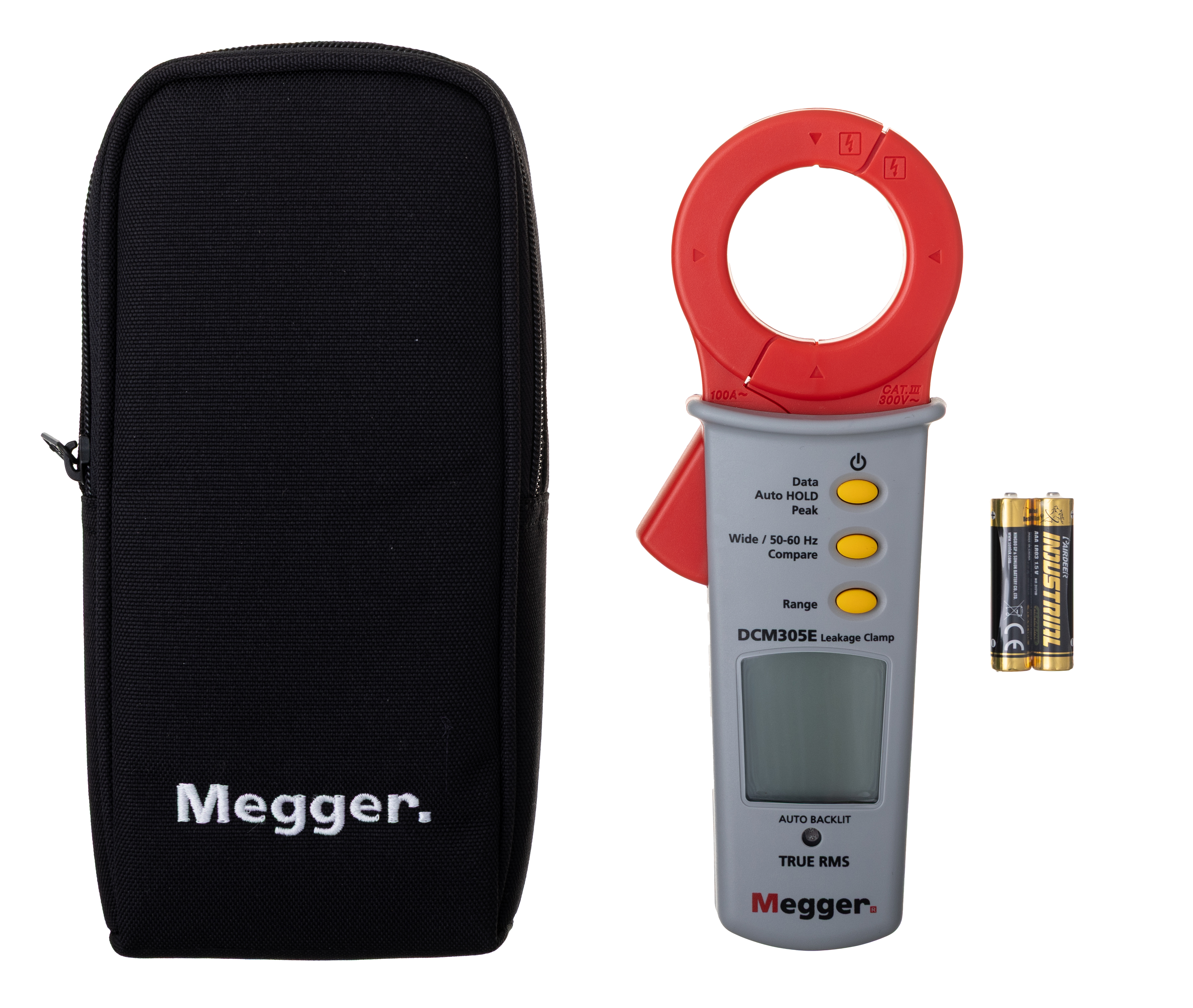 Megger DCM305E Clamp Meter, Max Current 100A ac CAT III 300V With UKAS Calibration