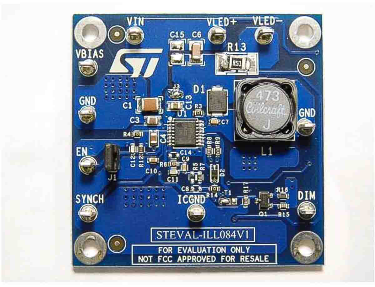 STMicroelectronics STEVAL-ILL084V1, STEVAL LED Driver Evaluation Board for LED6000 for High Power LED