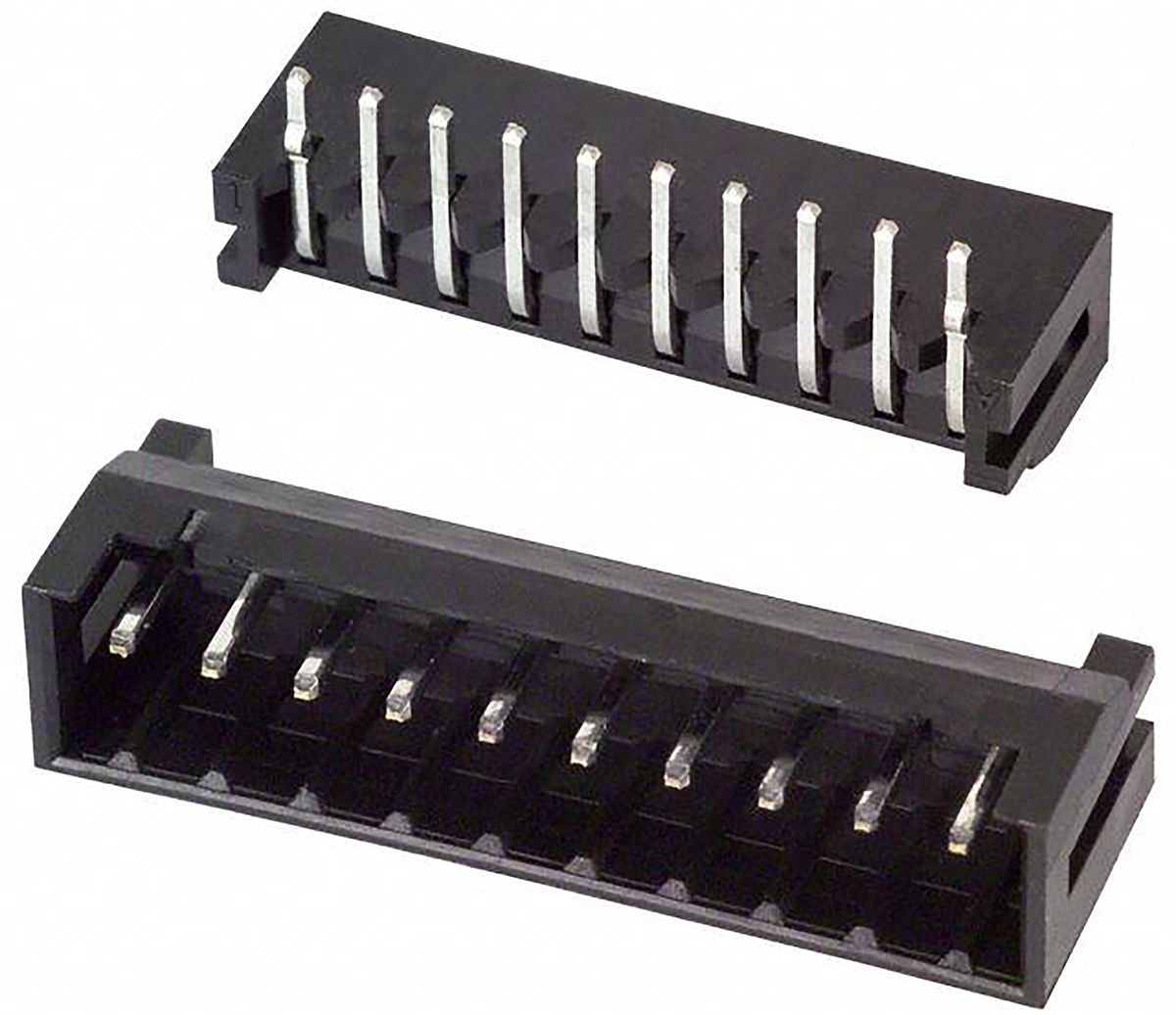 Hirose DF3 Series Right Angle Through Hole PCB Header, 10 Contact(s), 2 mm Pitch, 1 Row, Shrouded