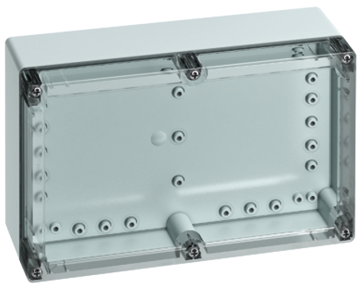 Spelsberg TG Series Grey Polycarbonate Enclosure, IP66, IP67, Transparent Lid, 252 x 162 x 90mm