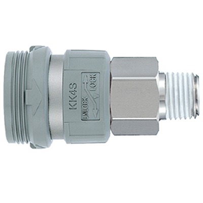 SMC Stainless Steel Female Coupler Nipple, 1/2 in Male Male Thread