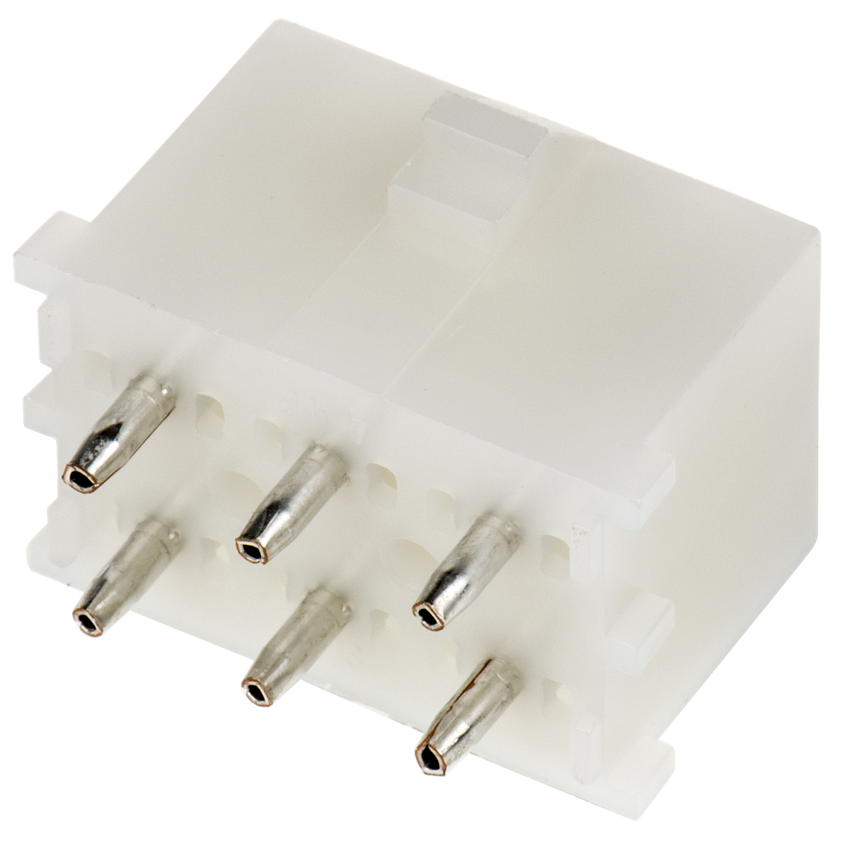 TE Connectivity Universal MATE-N-LOK Series Straight Through Hole Mount PCB Socket, 6-Contact, 6.35mm Pitch, Solder
