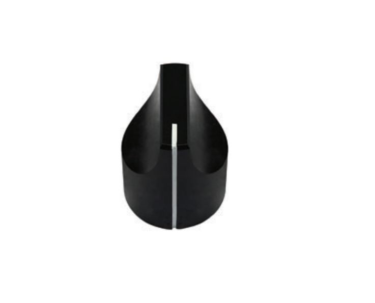 Vishay 19mm Black Potentiometer Knob for 6.35mm Shaft Round Shaft, ACCKMP1925NLP14