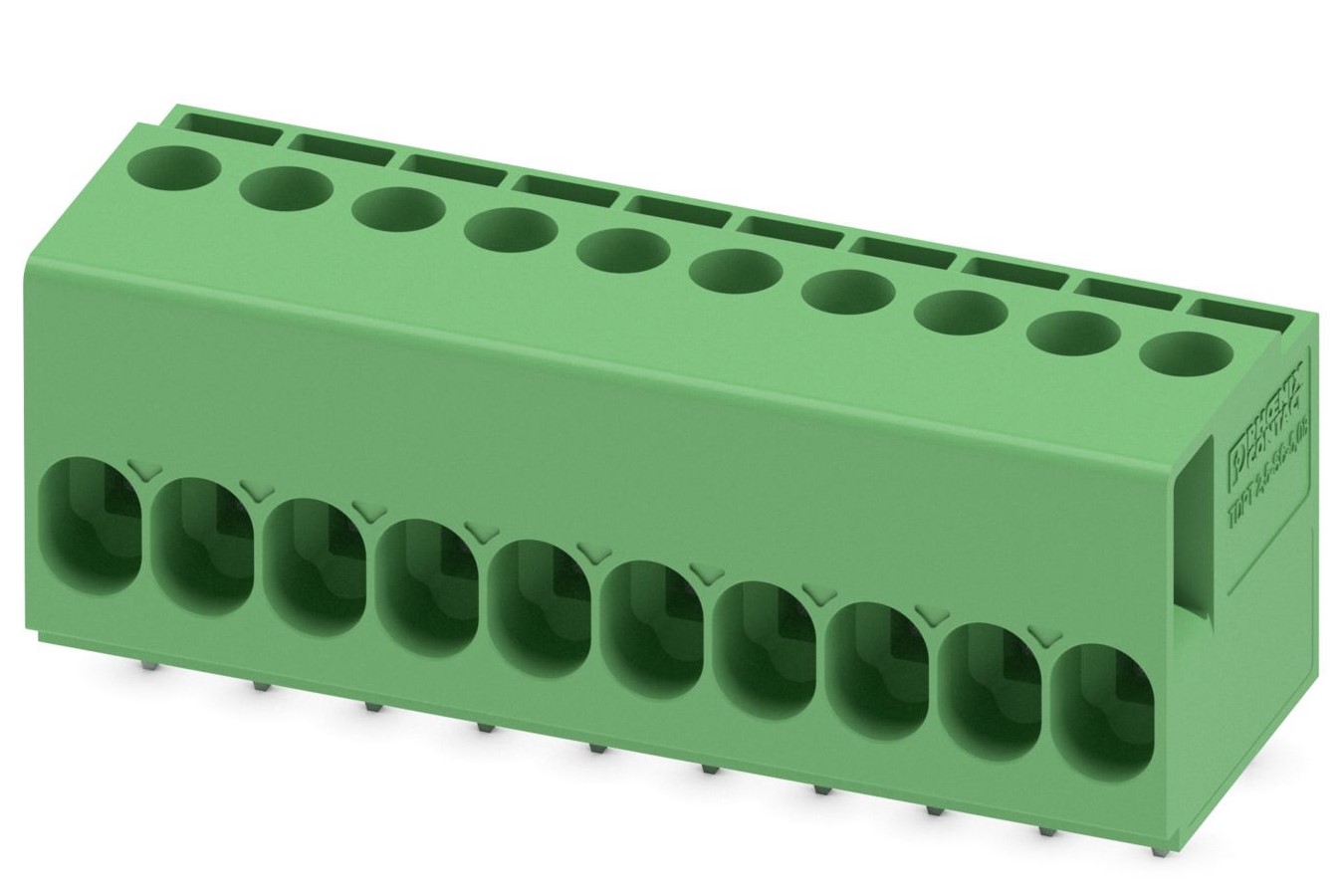Phoenix Contact TDPT 2.5/ 10-SC-5.08 Series PCB Terminal Block, 10-Contact, 5.08mm Pitch, Through Hole Mount, 1-Row,