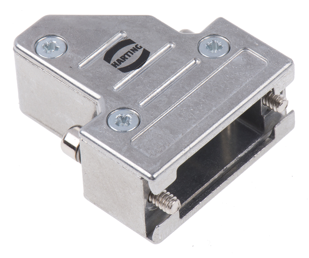 HARTING D-sub Series Metal Right Angle D Sub Backshell, 9 Way