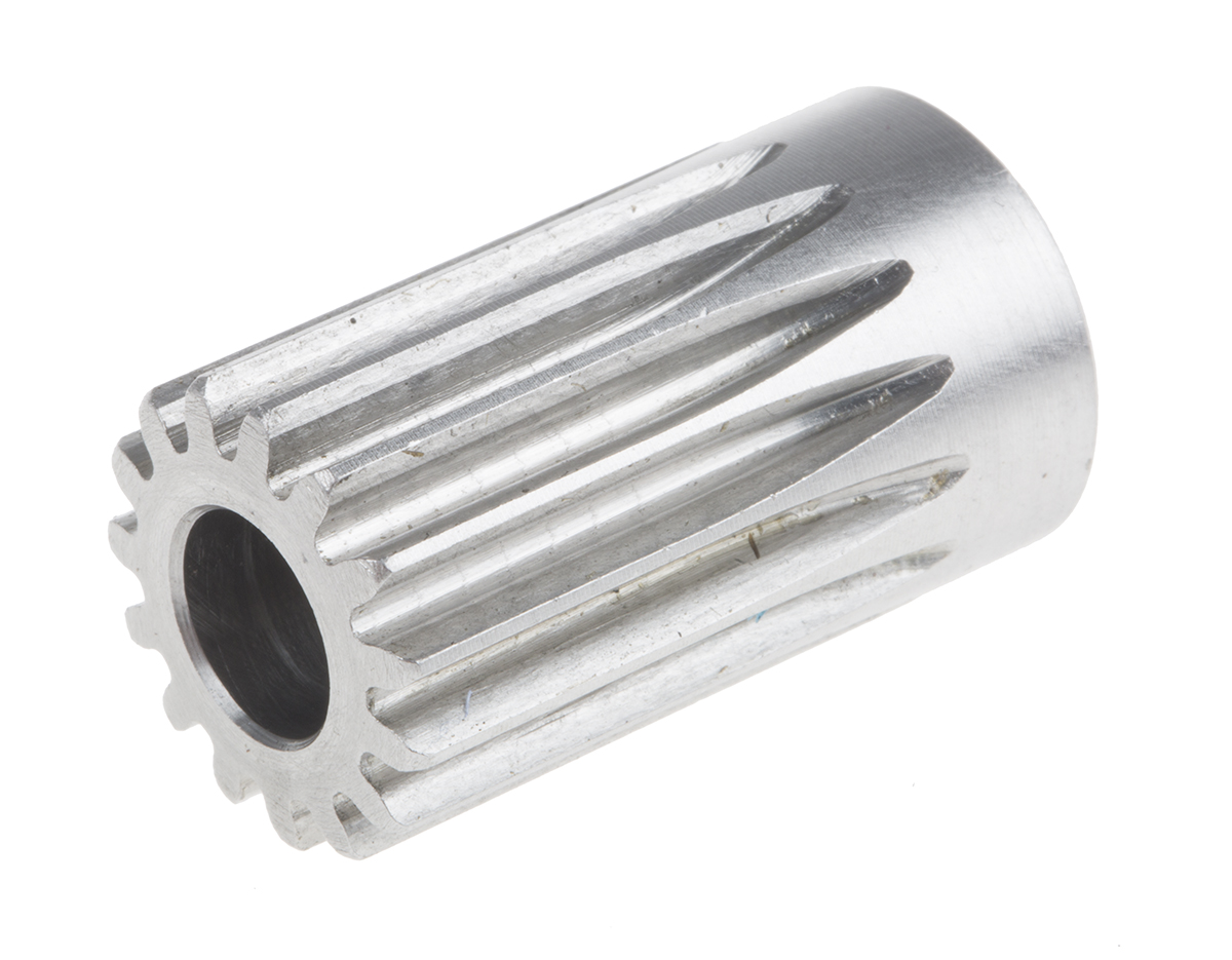 RS PRO Stainless Steel 15 Teeth Spur Gear, 1 Module, 8mm Bore Diam, 15mm Pitch Diam, 17mm Hub Diam