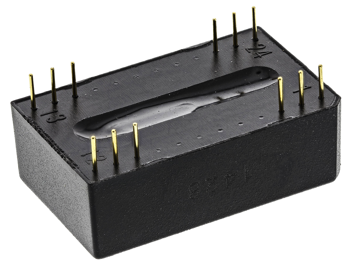 TRACOPOWER TEM 3N DC-DC Converter, ±15V dc/ ±100mA Output, 21.6 → 26.4 V dc Input, 3W, Through Hole, +85°C Max