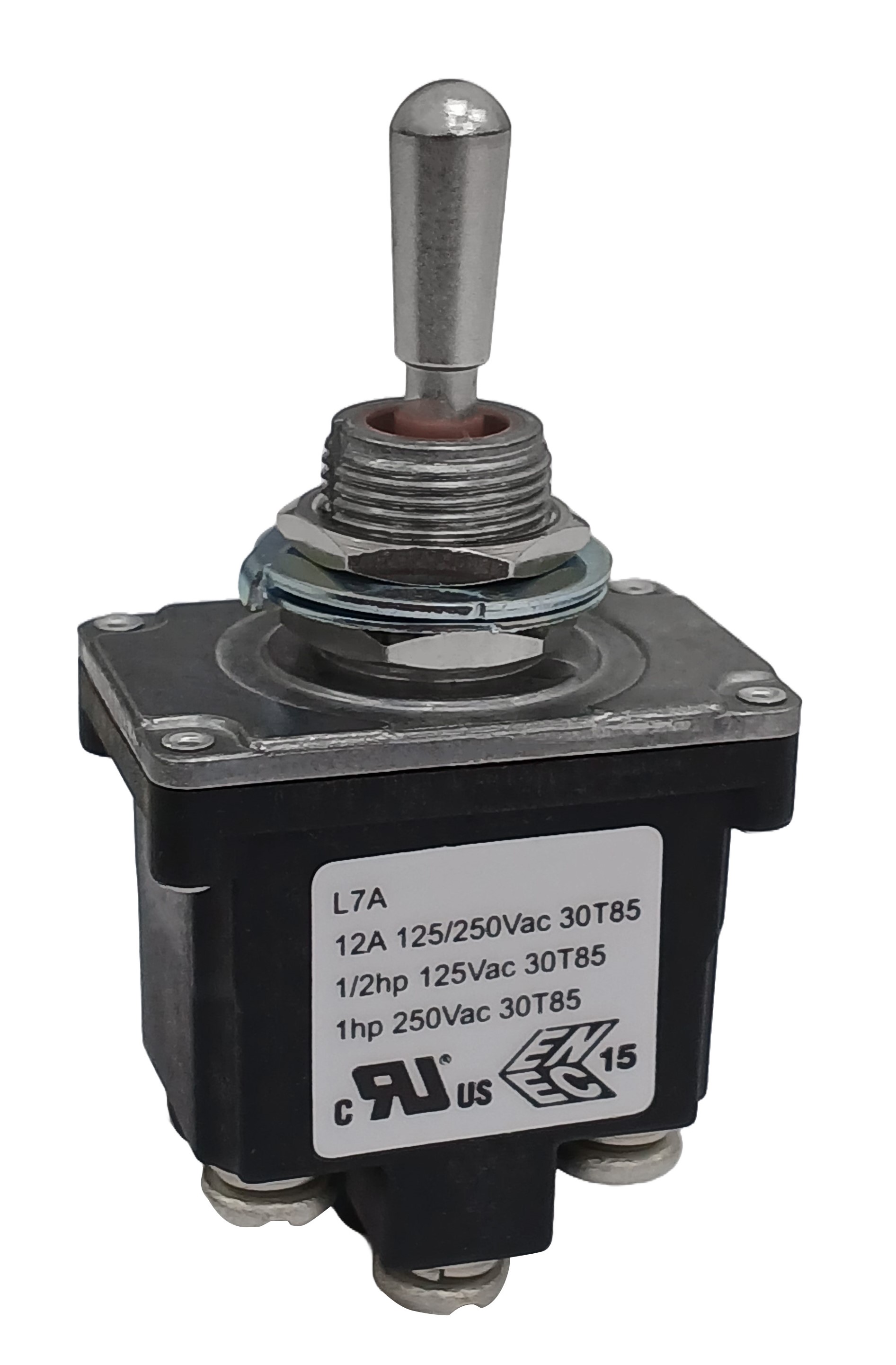 RS PRO Toggle Switch, Panel Mount, (On)-Off-(On), DPDT, Step Model Terminal, 125, 250V ac