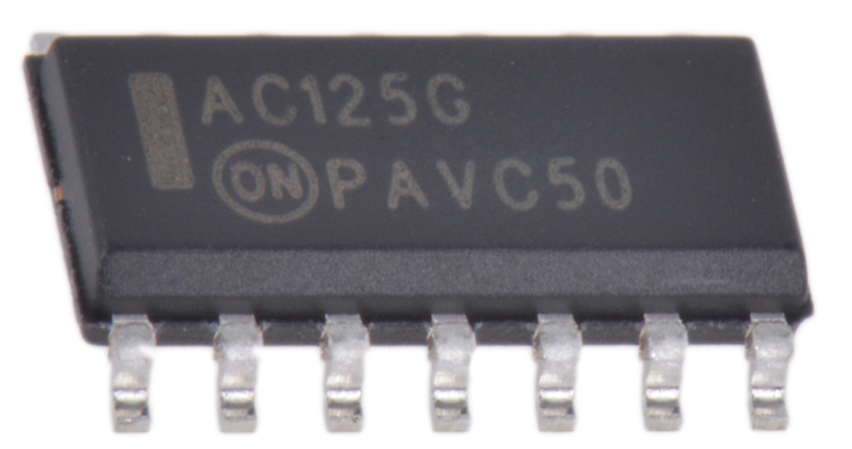 onsemi MC74AC125DG, Quad-Channel Non-Inverting Schmitt Trigger 3-State Buffer, 14-Pin SOIC