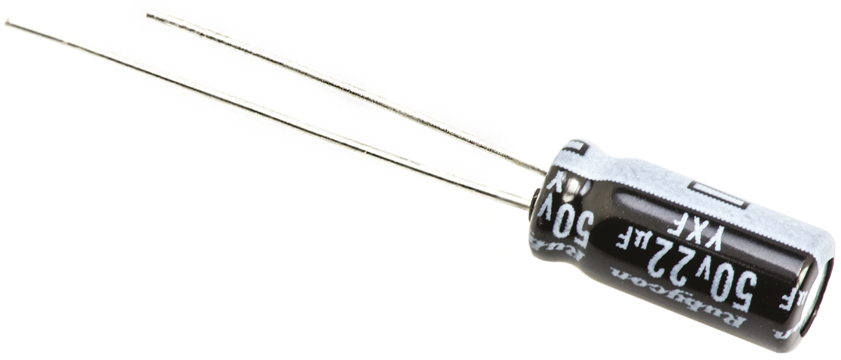 Rubycon 22μF Aluminium Electrolytic Capacitor 50V dc, Radial, Through Hole - 50YXF22M5X11