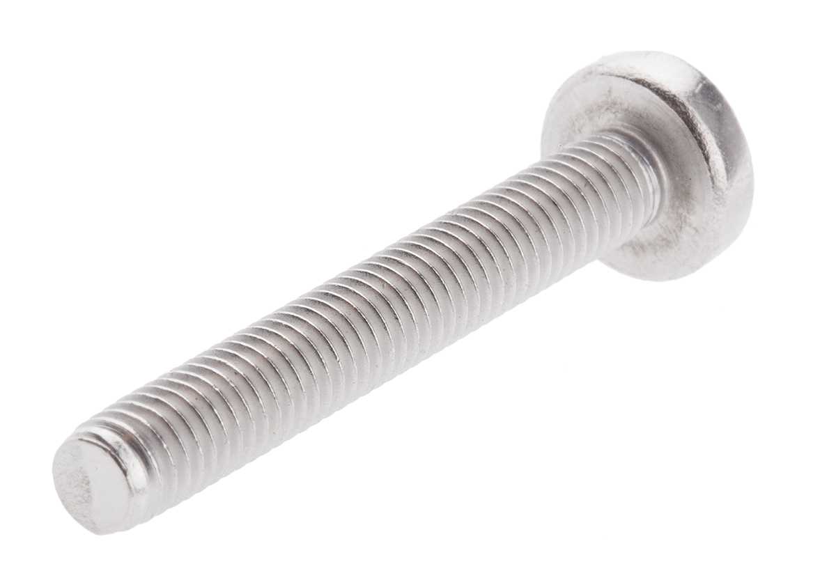 RS PRO Pozidriv M5 Pan A2 304 Stainless Steel Machine Screws DIN 7985Z x 35.0mm